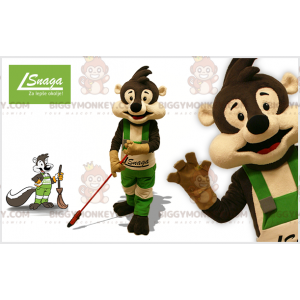 Disfraz de mascota BIGGYMONKEY™ Mapache marrón y beige con