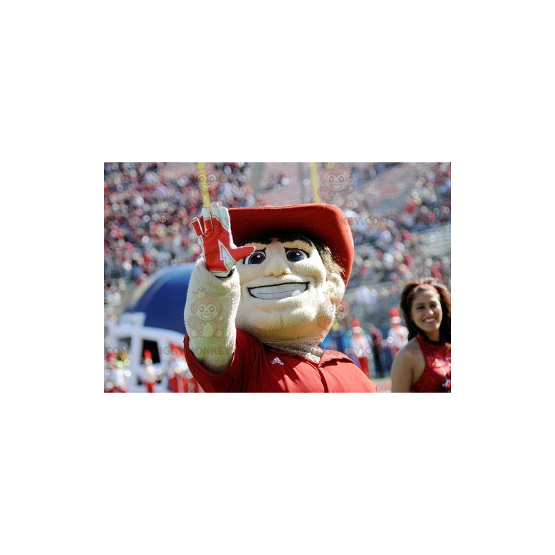 Mens BIGGYMONKEY™ Mascot Costume with Polo Shirt and Red Hat - Mens BIGGYMONKEY™ Mascot Costume with Polo Shirt and Red Hat -