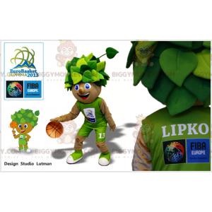 Bush Tree BIGGYMONKEY™ maskotdräkt i basketspelares outfit -