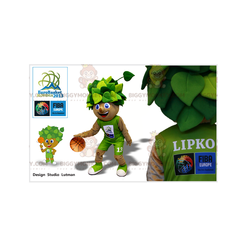 Bush Tree BIGGYMONKEY™ Mascot Costume In Basketball Player