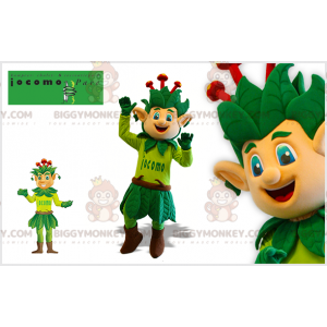 Costume mascotte BIGGYMONKEY™ albero gigante verde e rosso