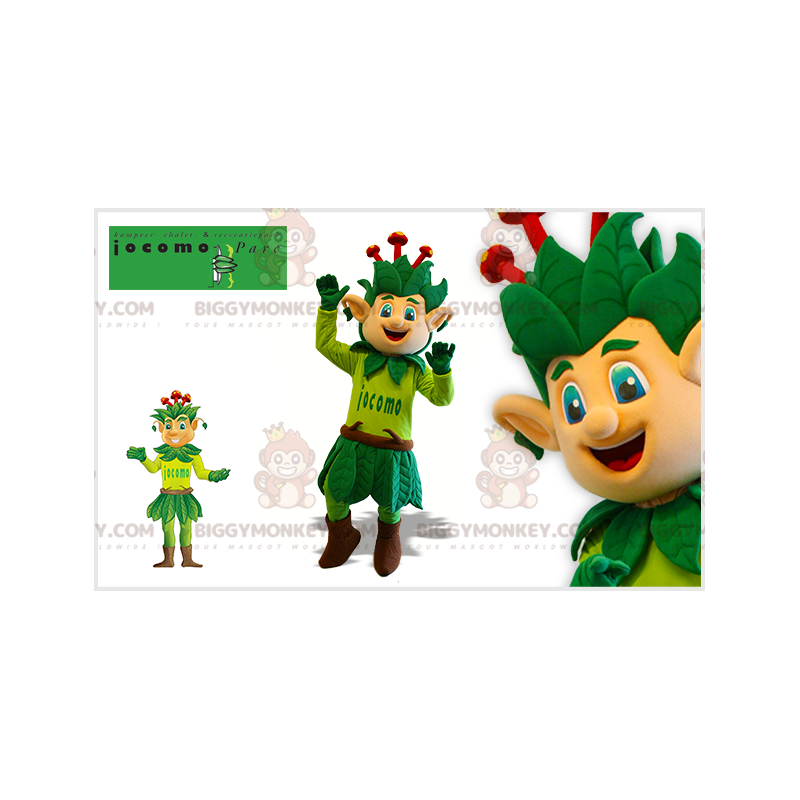 Costume de mascotte BIGGYMONKEY™ d'arbre de fleur verte et