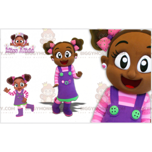 BIGGYMONKEY™ maskotkostyme for liten afrikansk jente med fargerikt antrekk - Gutter og jenter maskoter - BiggyMonkey.com