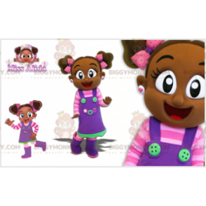 BIGGYMONKEY™ maskotkostyme for liten afrikansk jente med fargerikt antrekk - Gutter og jenter maskoter - BiggyMonkey.com