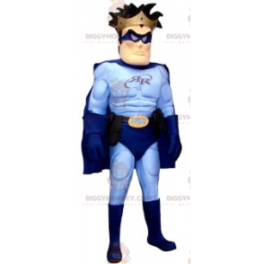 Traje azul Superhéroe BIGGYMONKEY™ Traje de mascota -