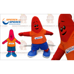 Kostým maskota Red Starfish BIGGYMONKEY™. Kostým s usměvavou