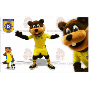 BIGGYMONKEY™ Costume da mascotte Castoro marrone in