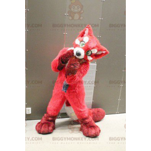 Costume de mascotte BIGGYMONKEY™ de chien rouge de renard -
