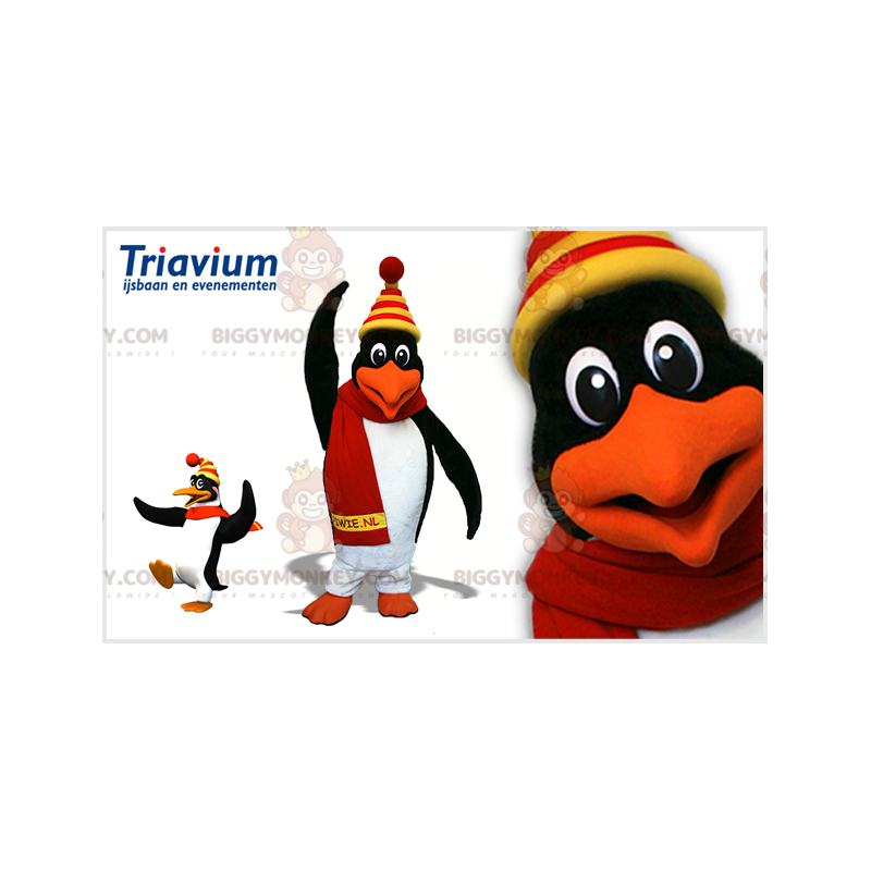 Costume de mascotte BIGGYMONKEY™ de pingouin noir blanc et Costume de mascotte BIGGYMONKEY™ de pingouin noir blanc et