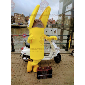 Gigantische gele telefooncel BIGGYMONKEY™ mascottekostuum -