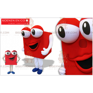 Big Eyes Square Man Red Cube BIGGYMONKEY™ Maskottchenkostüm -
