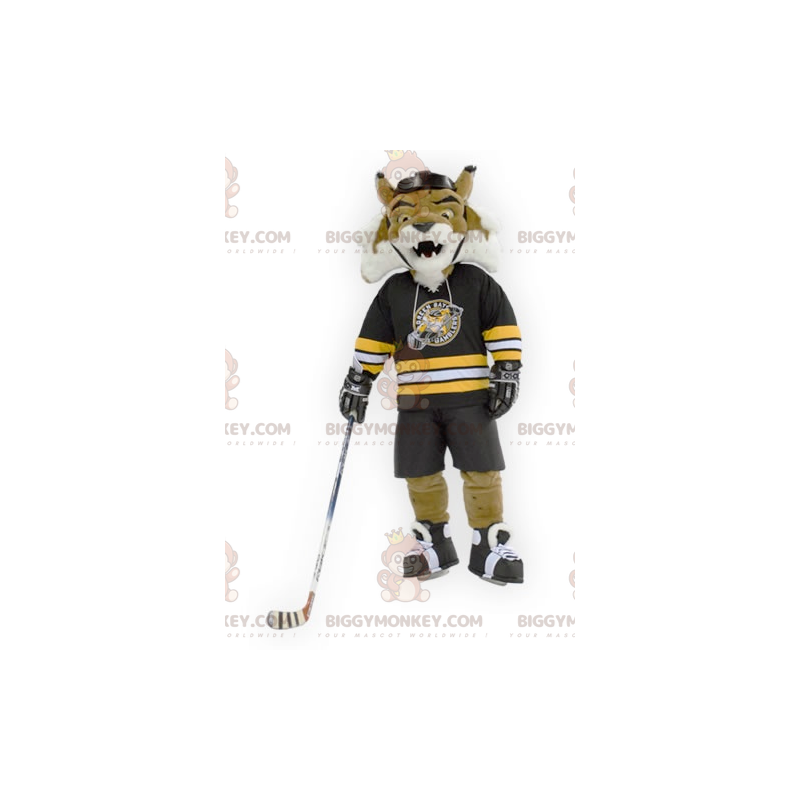 Disfraz de mascota BIGGYMONKEY™ de tigre marrón y blanco Disfraz de mascota BIGGYMONKEY™ de tigre marrón y blanco