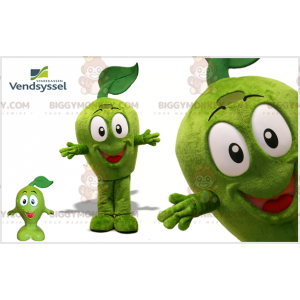 Zeer lachende groene appel BIGGYMONKEY™ mascottekostuum.