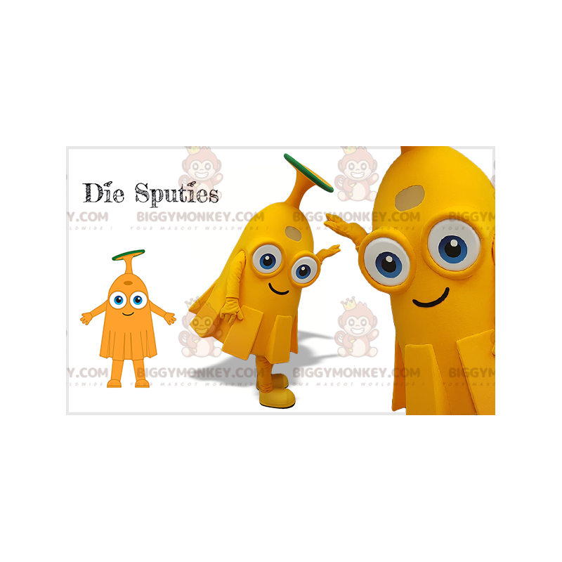 Orange Man Sputies BIGGYMONKEY™ Maskotdräkt. orange varelse -
