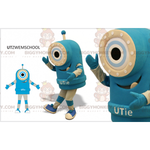 Cyclops Blue Submarine Robot BIGGYMONKEY™ mascottekostuum - Menselijke mascottes - BIGGYMONKEY_07659 - BiggyMonkey.com
