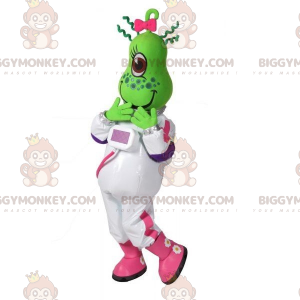 Green Alien BIGGYMONKEY™ Mascot Costume Jumpsuit -