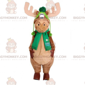 Στολή μασκότ Caribou Elk BIGGYMONKEY™ με κασκόλ και καπέλο - Μασκότ ελαφιών και ελαφιών - BIGGYMONKEY_07679 - BiggyMonkey.com