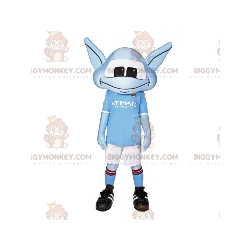 Blauwe Alien BIGGYMONKEY™ mascotte kostuum sportkleding - Blauwe Alien BIGGYMONKEY™ mascotte kostuum sportkleding -