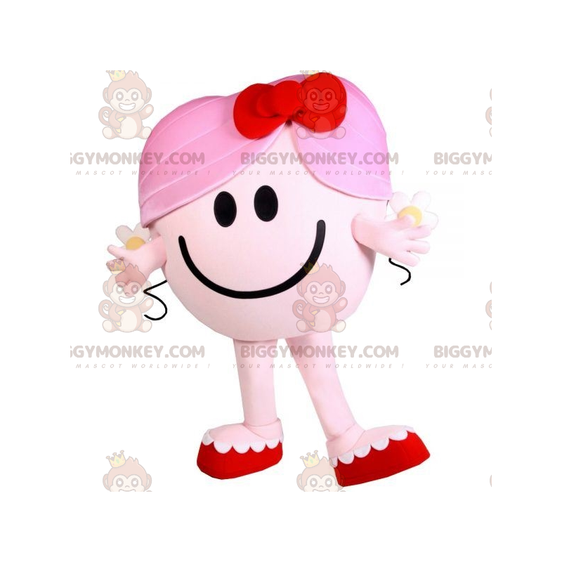 BIGGYMONKEY™ maskotkostume kram Mrs Pink Character Mrs -