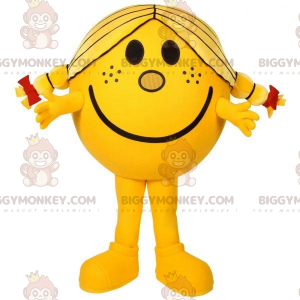 BIGGYMONKEY™ Mascot Costume Mrs Happiness Yellow Character Mr
