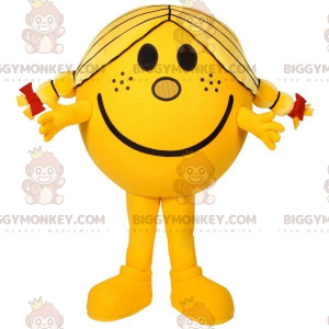 BIGGYMONKEY™ maskotkostume Mrs Happiness Yellow Character Mrs -