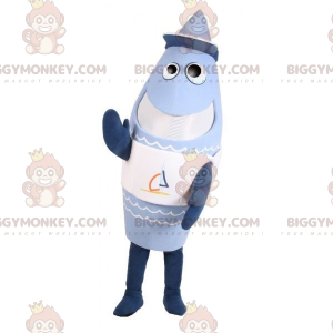 Funny Giant Shark Blue Fish BIGGYMONKEY™ Mascot Costume -