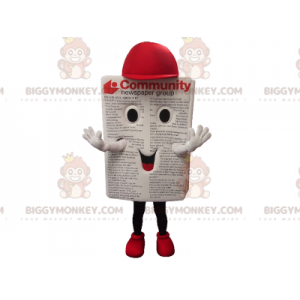Magazine Newspaper BIGGYMONKEY™ Mascot Costume with Cap -