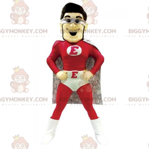 Kostým superhrdiny BIGGYMONKEY™ maskota v červenobílém –