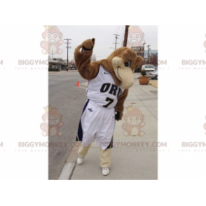 Traje de mascote de pássaro marrom BIGGYMONKEY™ em roupas