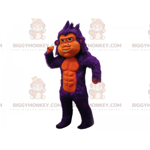 Disfraz de mascota BIGGYMONKEY™ de gorila morado muy guapo y