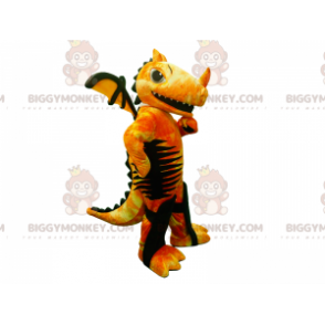 BIGGYMONKEY™ Mascot Costume Yellow Red and Black Dragon with