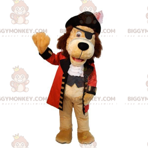 BIGGYMONKEY™ Mascot Costume Tan Dog Dress Up Pirate Costume -