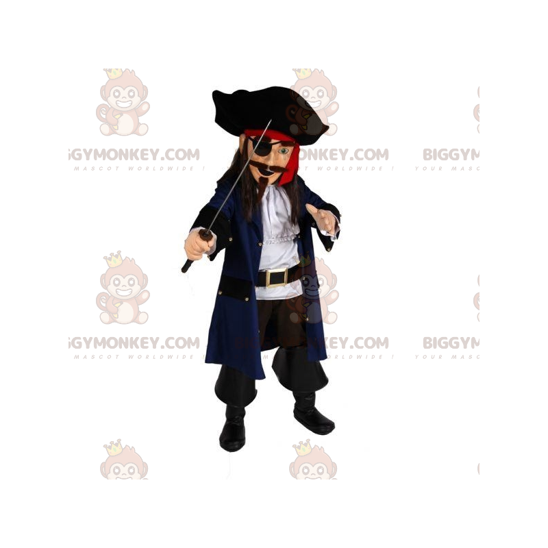 Pirate BIGGYMONKEY™ Mascot Costume In Traditional Dress -