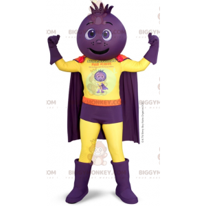 Στολή μασκότ Superhero BIGGYMONKEY™ Beet Onion Head -