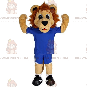 Costume de mascotte BIGGYMONKEY™ de lion marron en tenue de