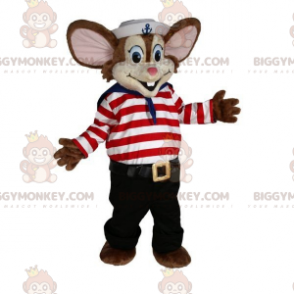 Brown Mouse Sailor Outfit BIGGYMONKEY™ maskotkostume - Mus maskot - BIGGYMONKEY_07743 - BiggyMonkey.com