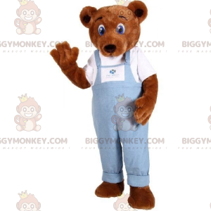 Καφέ Teddy BIGGYMONKEY™ μασκότ στολή με τζιν φόρμες - Μασκότ αρκούδας - BIGGYMONKEY_07746 - BiggyMonkey.com