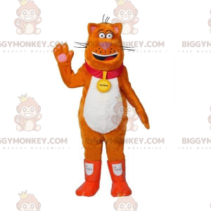 Orange and White Cat BIGGYMONKEY™ Mascot Costume with Boots –