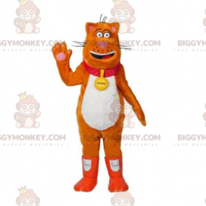  Costume da mascotte BIGGYMONKEY™ gatto arancione e bianco con stivali - Mascotte di gatti - BIGGYMONKEY_07754 - BiggyMonkey.com
