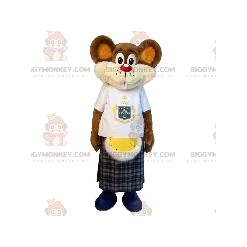 Brązowy kostium maskotki BIGGYMONKEY™ z kiltem. Kostium Brązowy kostium maskotki BIGGYMONKEY™ z kiltem. Kostium