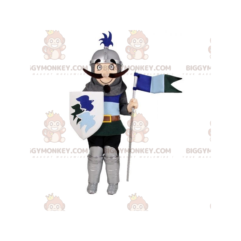 Traje de Mascote Cavaleiro BIGGYMONKEY™ com Capacete e Escudo –