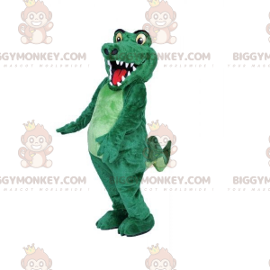 Costume de mascotte BIGGYMONKEY™ de crocodile vert entièrement