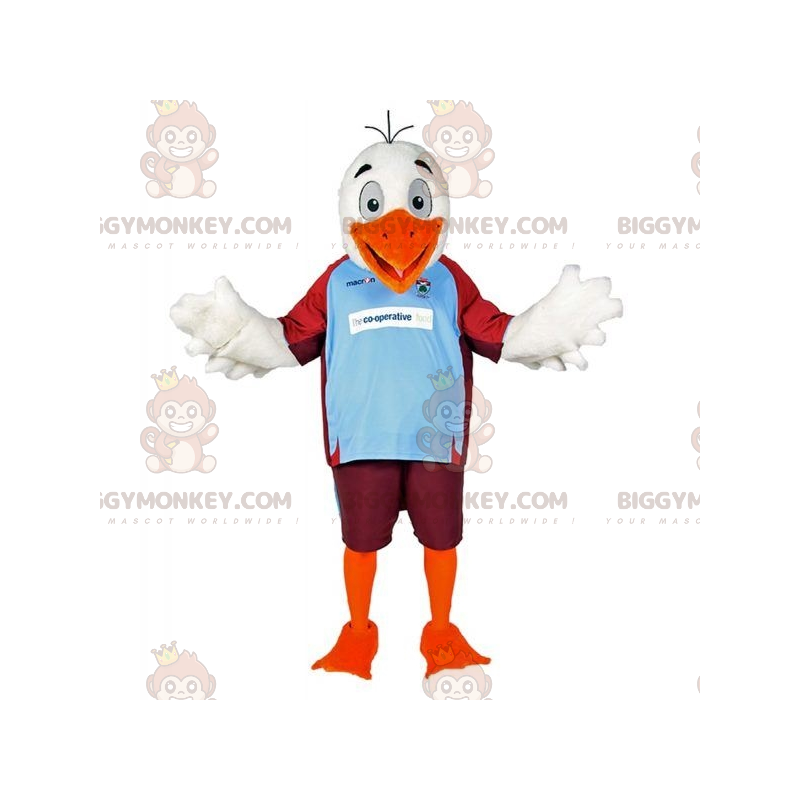 BIGGYMONKEY™ Costume da mascotte uccello gabbiano arancione BIGGYMONKEY™ Costume da mascotte uccello gabbiano arancione