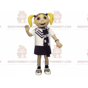 Blondynka BIGGYMONKEY™ w kostiumie maskotki mundurka szkolnego