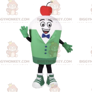 Fantasia de mascote BIGGYMONKEY™ boneco de neve branco com
