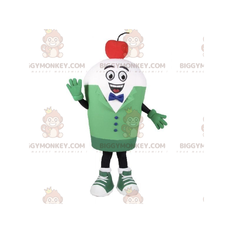 Costume de mascotte BIGGYMONKEY™ de bonhomme blanc avec une Costume de mascotte BIGGYMONKEY™ de bonhomme blanc avec une
