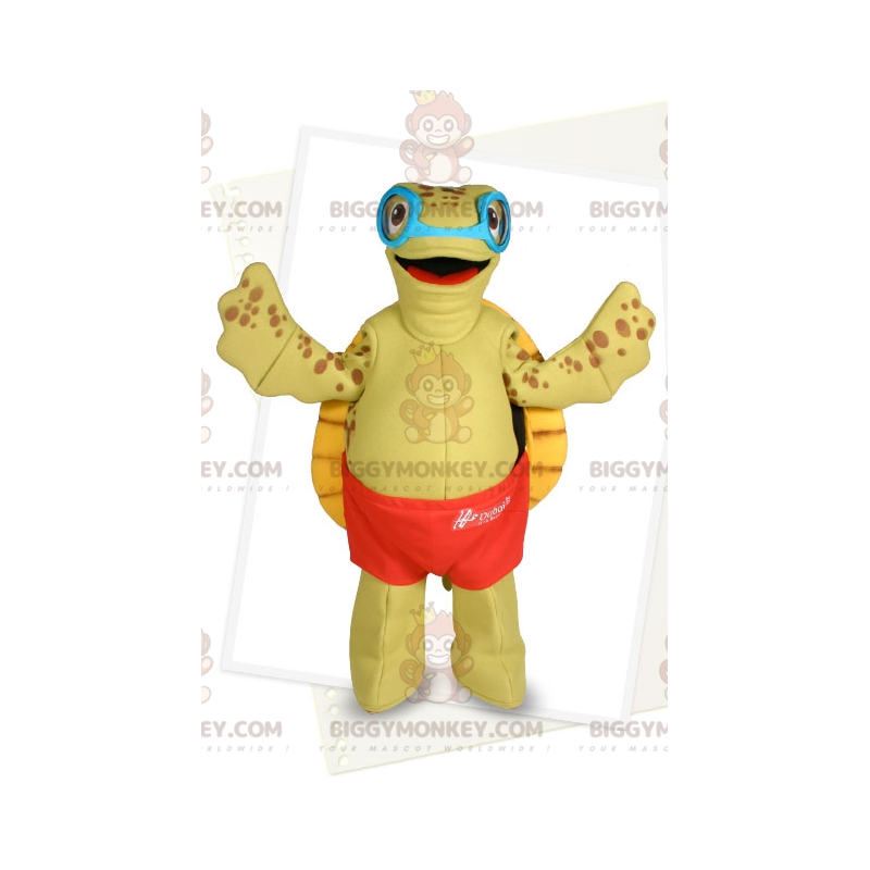 Στολή μασκότ Turtle BIGGYMONKEY™ με γυαλιά και σορτς κολύμβησης - Μασκότ χελωνών - BIGGYMONKEY_07785 - BiggyMonkey.com