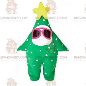 Tree Green Star BIGGYMONKEY™ maskottiasu lasilla ja tähdellä - Joulun ja kiitospäivän maskotit - BiggyMonkey.com