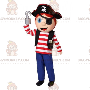 Dreng BIGGYMONKEY™ maskotkostume i piratdragt. Pirat