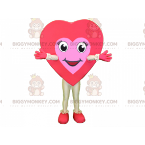 Giant Red and Pink Heart BIGGYMONKEY™ Mascot Costume. Romantic BIGGYMONKEY™ Mascot Costume - BiggyMonkey.com